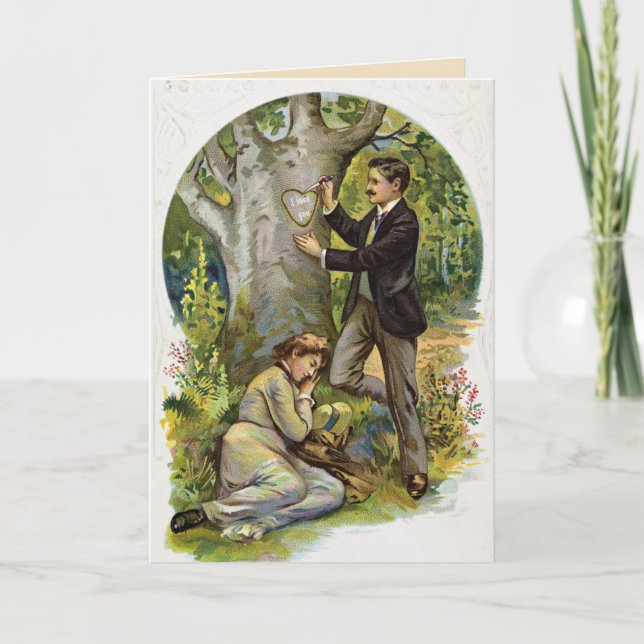 Vintage Couple Valentine's Day Card (Front)