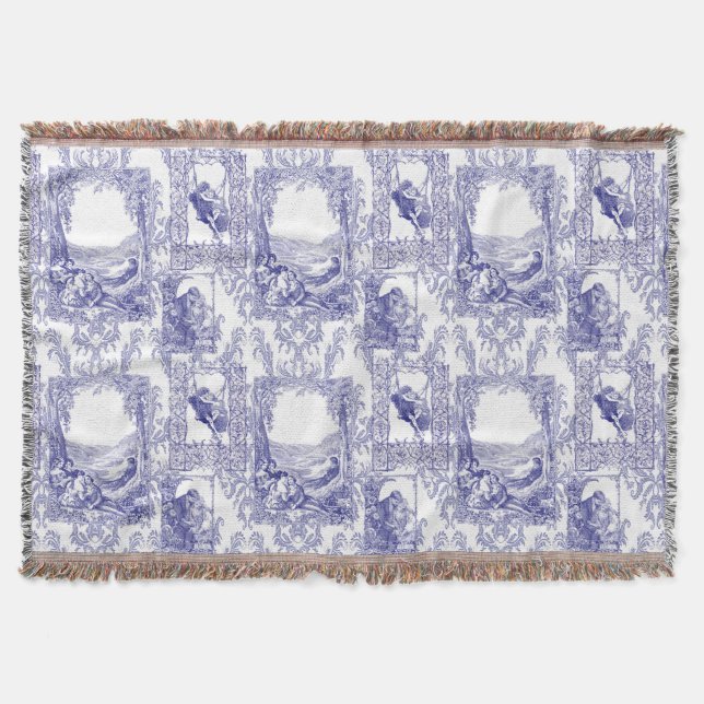 Vintage Couples Throw Blanket (Front)