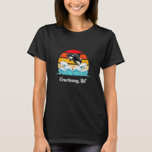 Vintage Courtenay BC Distressed Orca Killer Whale T-Shirt