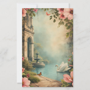 Vintage courtyard scrapbook paper and stationary
