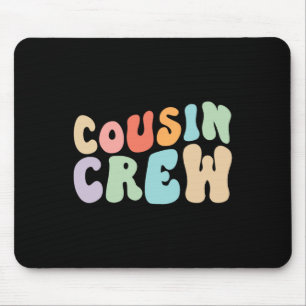 Vintage Cousin Crew Groovy Retro Design Family Mat Mouse Pad