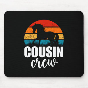 Vintage Cousin Crew Horse Lover Family Matching Bi Mouse Pad