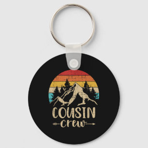Vintage Cousin Crew Summer Camp Mountains Key Ring