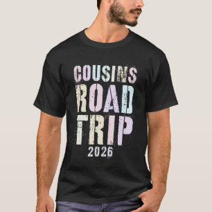 Vintage Cousins Road Trip Family 2026 Vacation Sur T-Shirt