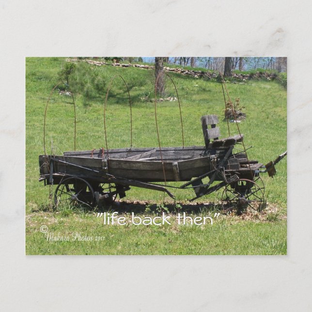 Vintage Covered Wagon- customise Postcard (Front)