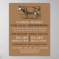 Vintage Cow, Cheesemonger Advertising