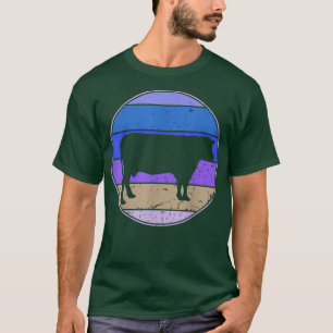 Vintage Cow Lover Retro Cow Animal Lover Farmer Pa T-Shirt
