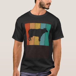 Vintage Cow Retro Sunset Beef Cow T-Shirt