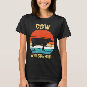 Vintage Cow Whisperer Costume Farming Cow Lover T-Shirt