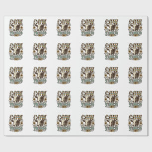 Vintage Cow Yunkie Sunflower Farmhouse Design_1 Wrapping Paper