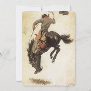 Vintage Cowboy, Bronco Buster Study by NC Wyeth