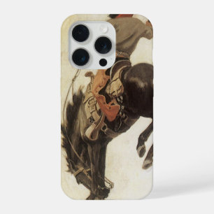 Vintage Cowboy, Bronco Buster Study by NC Wyeth iPhone Case