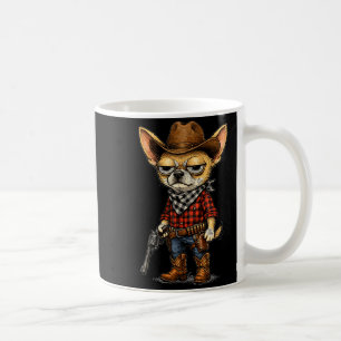 Vintage cowboy chihuahua dog funny western coffee mug