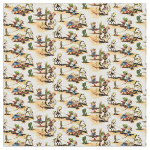 Vintage Cowboy - Cowgirls - Horses - Western Ranch Fabric