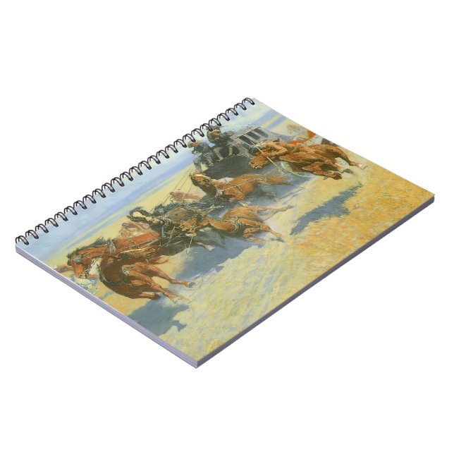 Vintage Cowboy, Downing the Nigh Leader, Remington Notebook (Left Side)