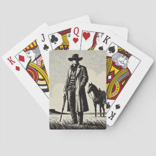 Vintage Cowboy Gunslinger Classic Playing Cards