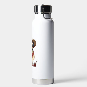 Vintage Cowboy Pug YeePaw Western Dog Illustration Water Bottle