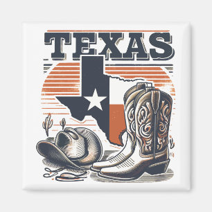 Vintage Cowboy Texas Magnet