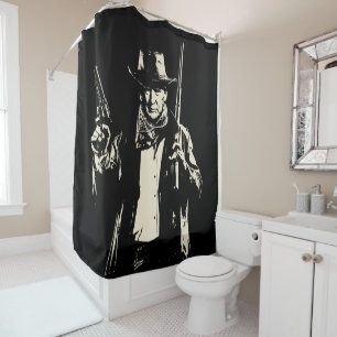 Vintage Cowboy Trump Ready to Kick Some Democrats Shower Curtain