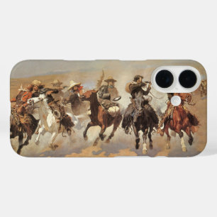 Vintage Cowboys, A Dash For Timber by Remington iPhone 16 Case