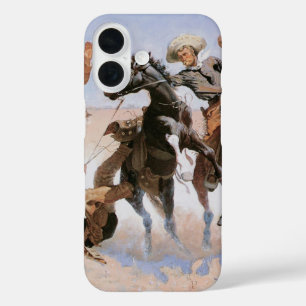 Vintage Cowboys, Aiding a Comrade by Remington iPhone 16 Case