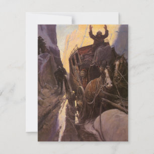 Vintage Cowboys, Hold Up in the Canyon by NC Wyeth