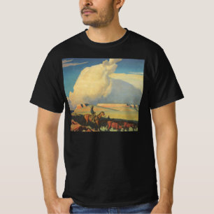 Vintage Cowboys, Open Range by Maynard Dixon T-Shirt