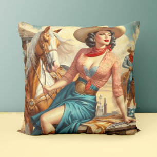 Vintage Cowgirl Cushion