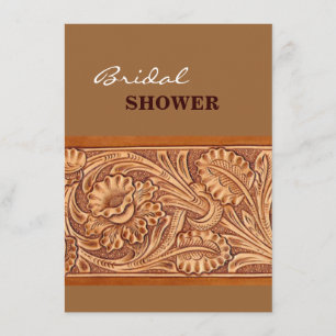 vintage cowgirl fashion southwestern leather invitation