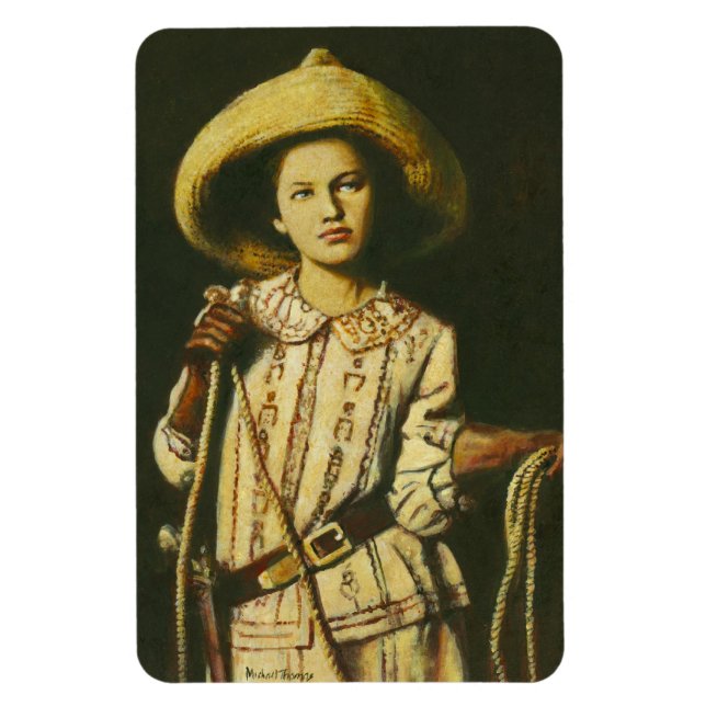 Vintage Cowgirl Flexible Magnet (Vertical)