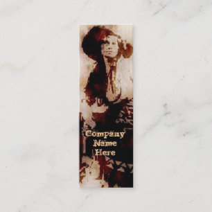 Vintage Cowgirl Grunge Bookmark Business Cards