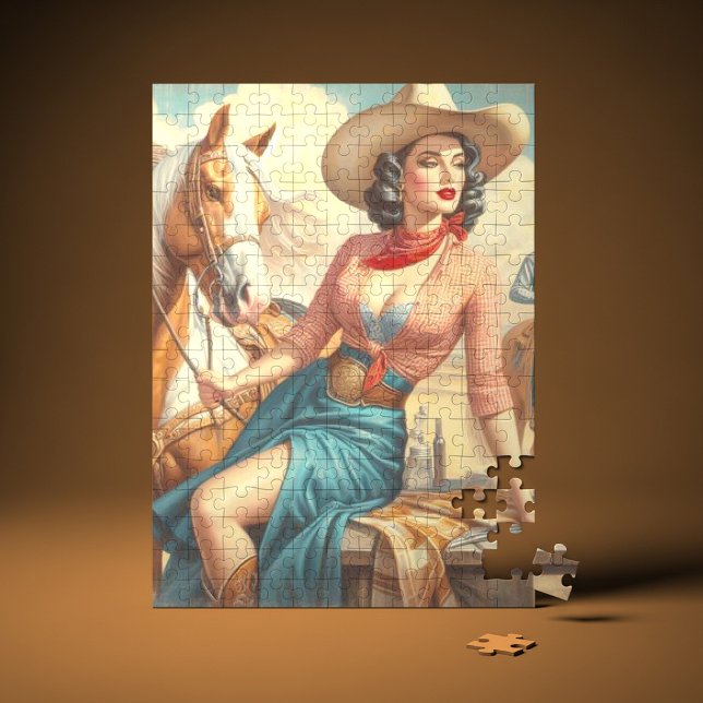 Vintage Cowgirl Jigsaw Puzzle (Creator Uploaded)