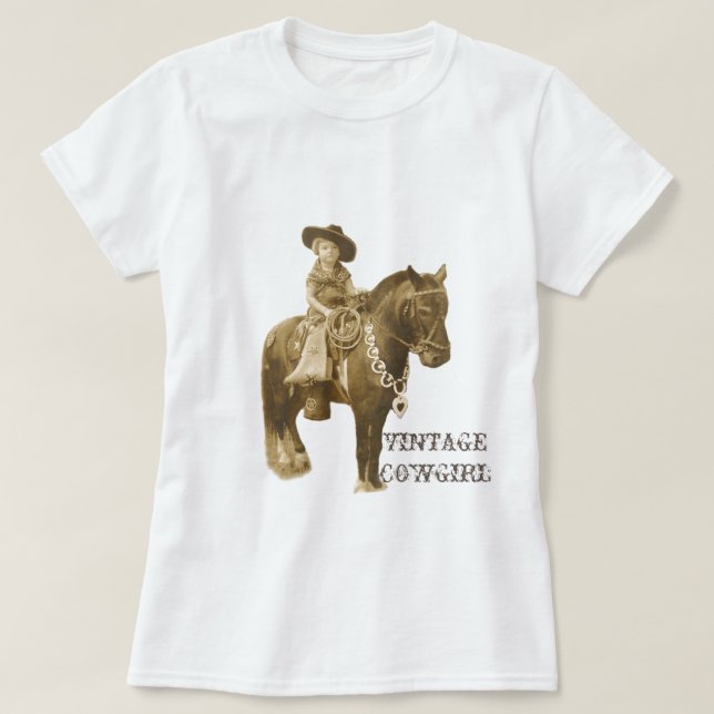 VINTAGE COWGIRL LADIES TOP (Design Front)