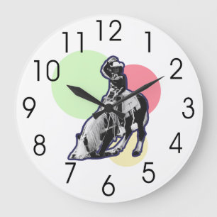 Vintage Cowgirl Large Clock