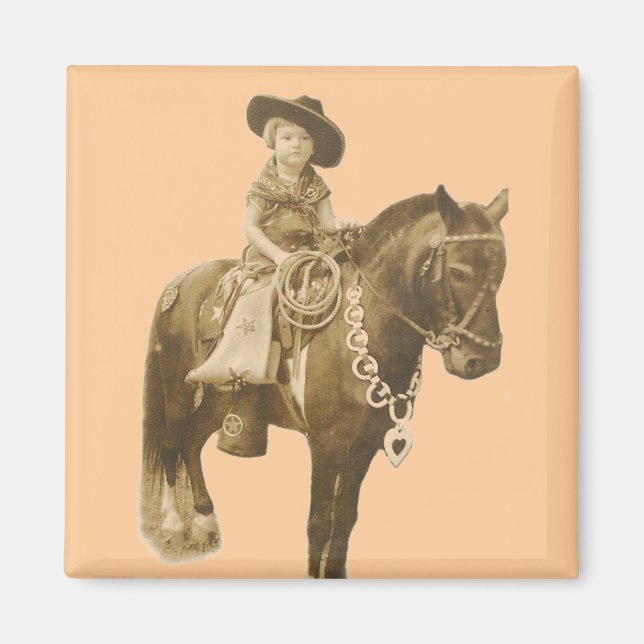 VINTAGE COWGIRL MAGNET (Front)
