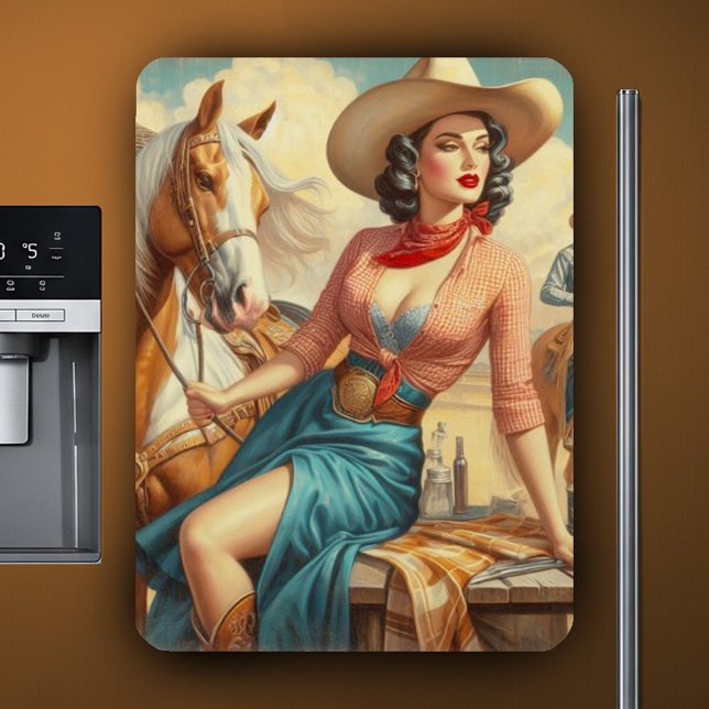 Vintage Cowgirl Magnet (Creator Uploaded)