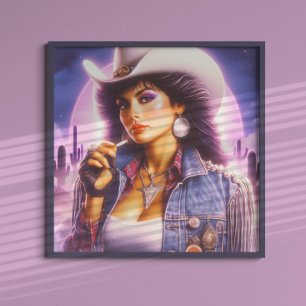 Vintage Cowgirl Poster