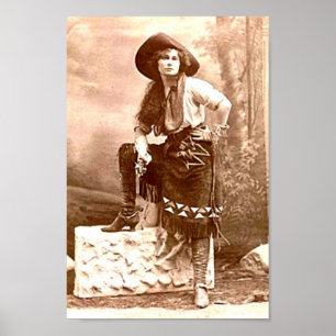 Vintage Cowgirl Poster