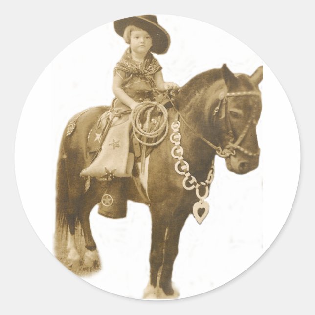 VINTAGE COWGIRL STICKER (Front)