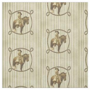 Vintage Cowgirl Western Rodeo Fabric