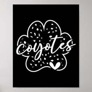 Vintage Coyotes Team Pride School Spirit Back To S Poster