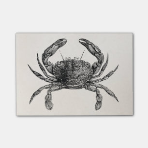 Vintage Crab Antique Crabs Personalised Template Post-it Notes