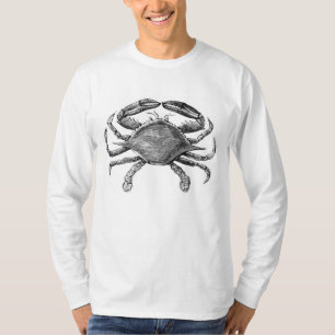 Vintage Crab Drawing T-Shirt
