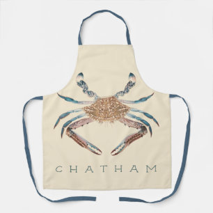 Vintage Crab Illustration Apron
