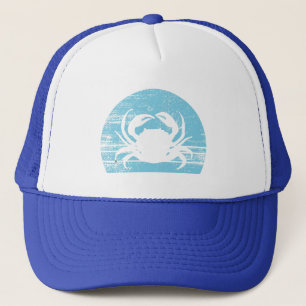 Vintage Crab Lover Funny Crab Retro Trucker Hat