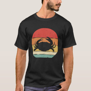 Vintage Crab With Sunset Graphic for Seafood and C T-Shirt