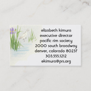 Vintage Crane Asian Style Business Cards