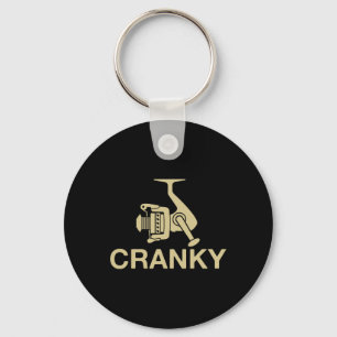 Vintage Crankbyit Fishing Lure Cranky Funny Fisher Key Ring