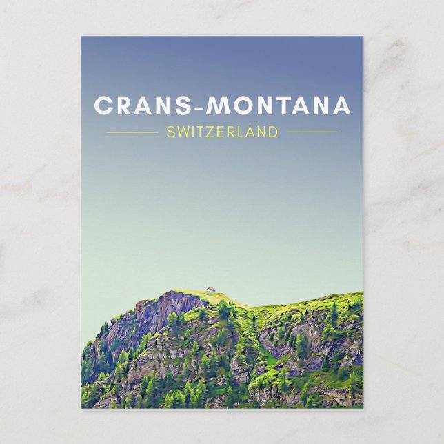 Vintage Crans-Montana Switzerland Travel Postcard (Front)