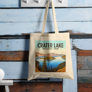 Vintage Crater Lake National Park Tote Bag